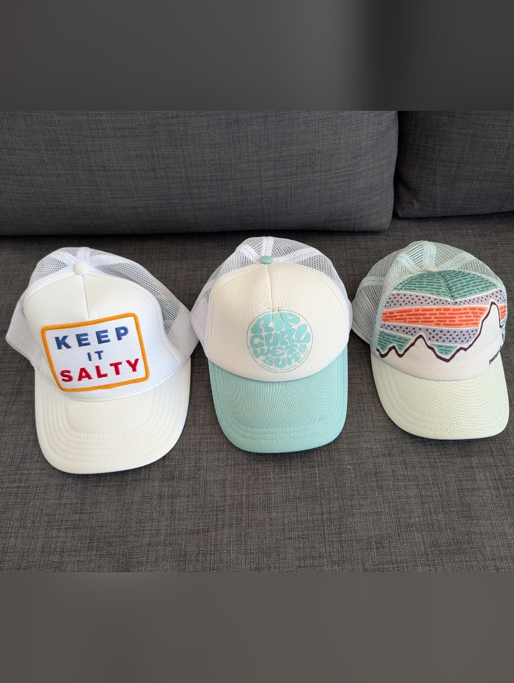 3 x Patagonia, Rip Curl Trucker Hats